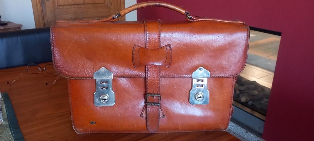 Sacoche en cuir, Enlèvement, Brun