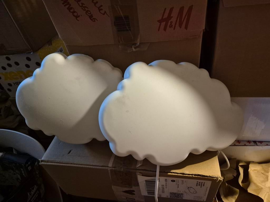 Wandlamp wolkje ikea 2 stuks - prijs voor 2, Ophalen