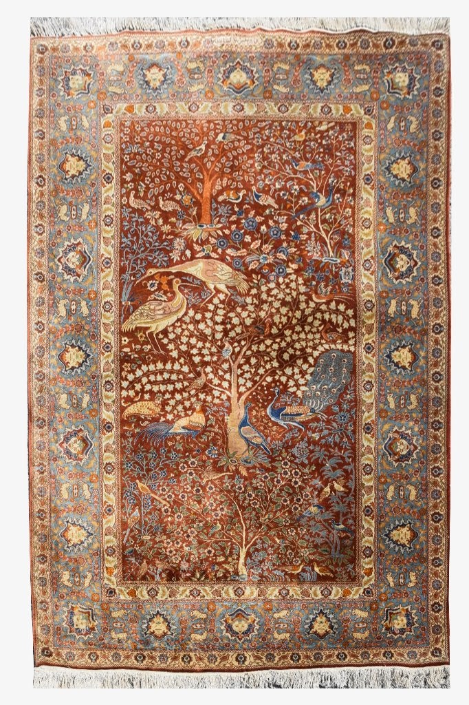 Tapis Persan "Arbre de Vie"– 137 x 220 Cm - "Galerie Sardje", Antiquités & Art, Envoi
