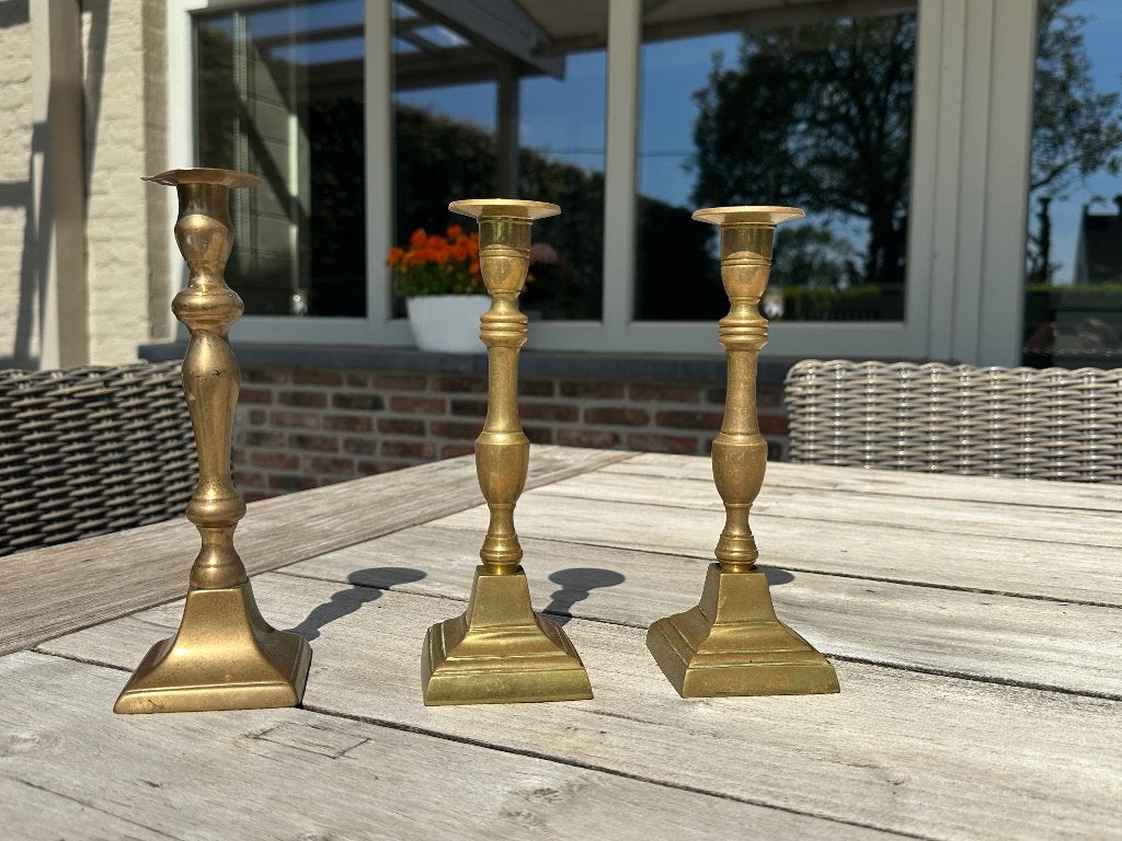 Koperen kandelaars te koop (3), Antiek en Kunst, Ophalen, Koper