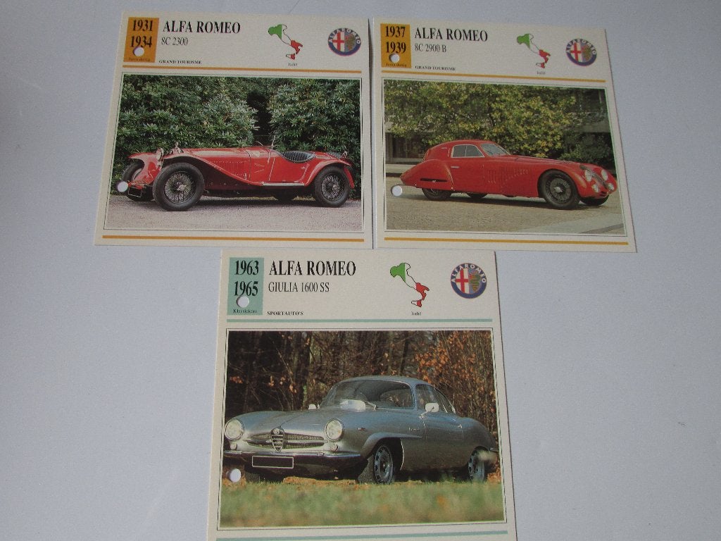 Alfa Romeo 3 auto kaarten, Verzamelen, Ophalen of Verzenden, Zo goed als nieuw, Overige onderwerpen, Prent