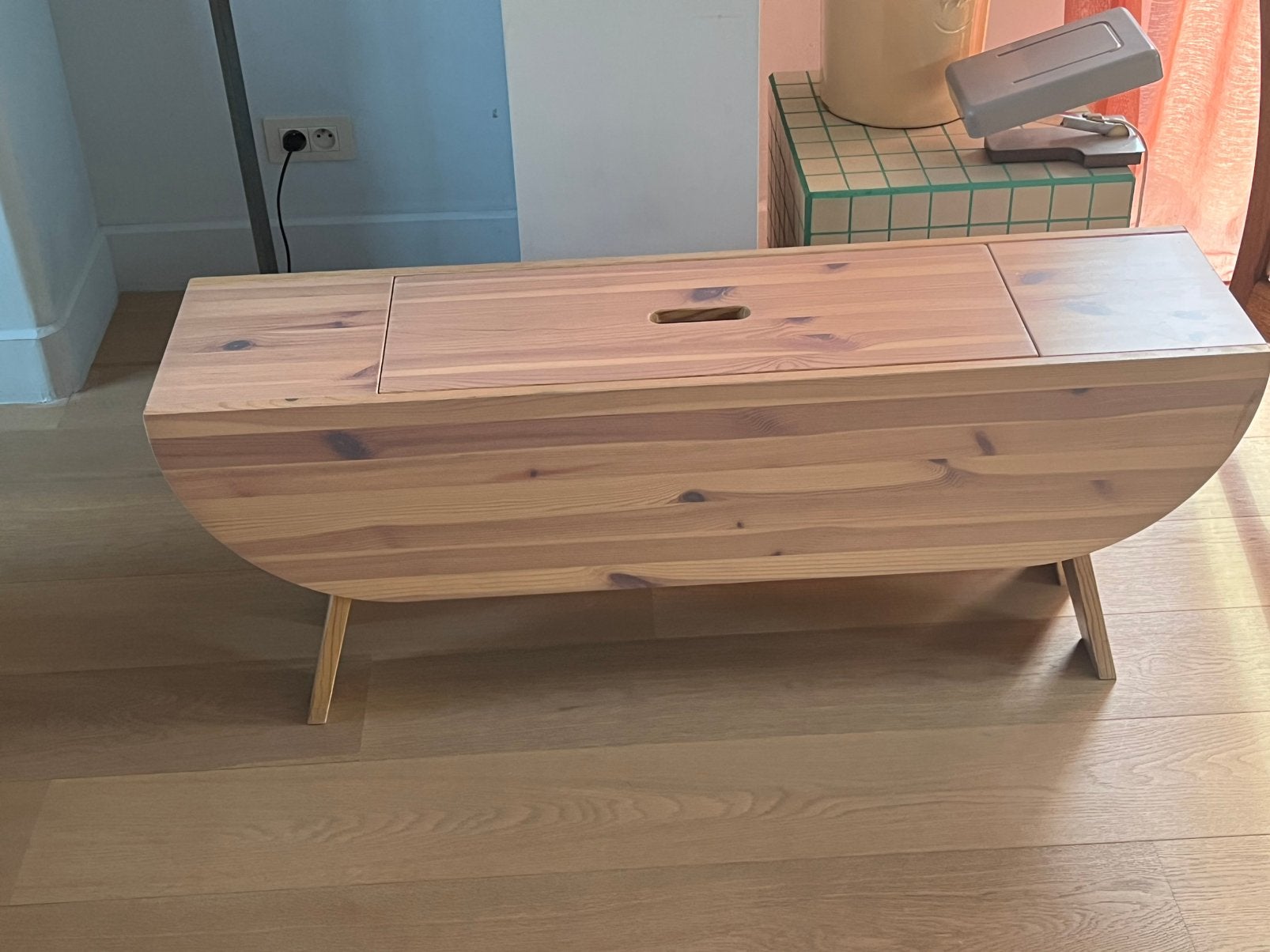Design (opberg) bank, Ophalen, Minder dan 50 cm, Gebruikt, 75 cm of meer