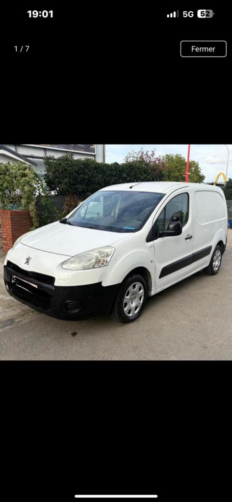 Utilitaire Peugeot Partner, Euro 5, Achat, 4 portes, 3 places