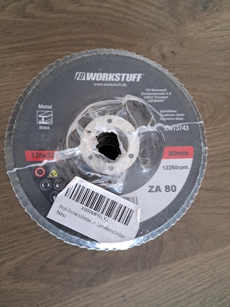 Lot de 10 disques abrasifs à lamelles, 125 mm, grain 80, Bricolage & Construction, Outillage | Meuleuses, Neuf, Enlèvement ou Envoi