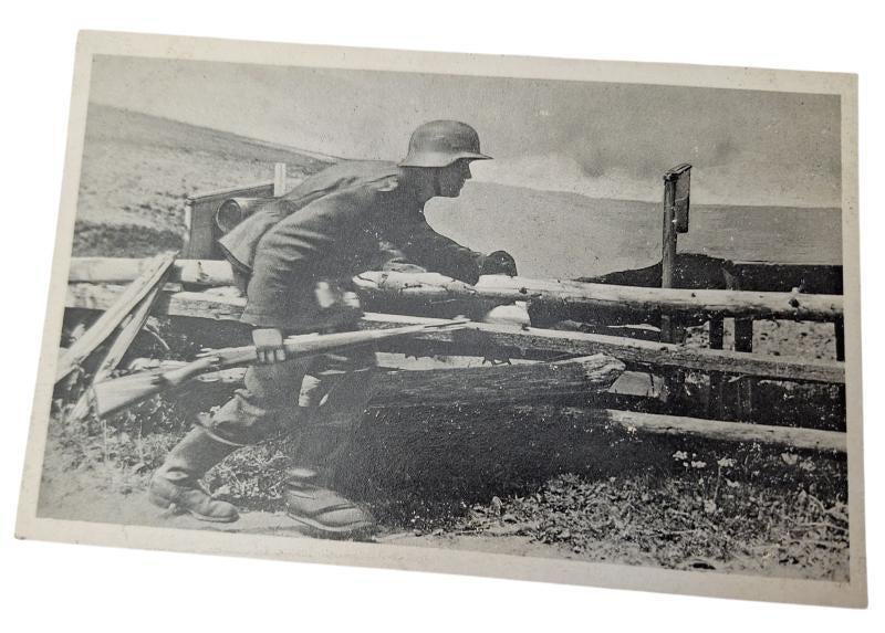 duitse ww2 postkaart in gebruikte staat, Ophalen of Verzenden