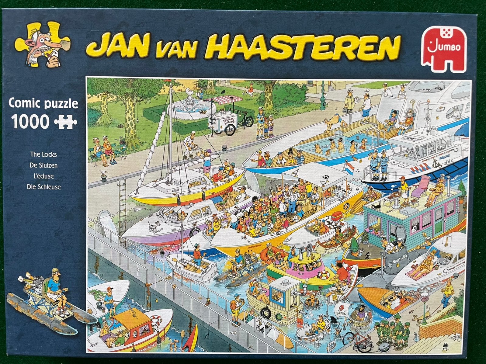 Jan van Haasteren 1000 stukjes- De Sluizen, Hobby en Vrije tijd, Denksport en Puzzels, Ophalen of Verzenden, Zo goed als nieuw