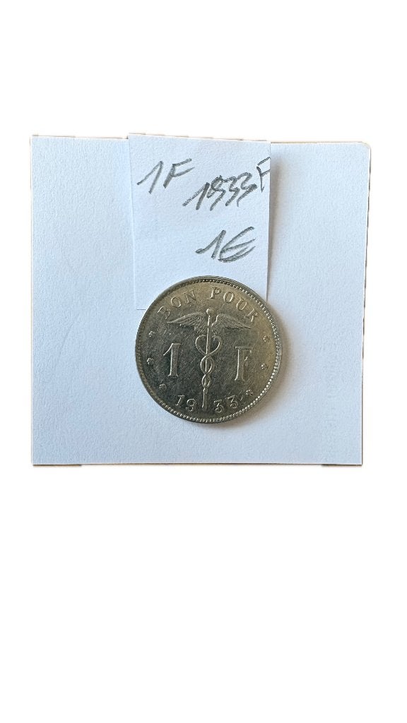 ALBERT I: 1 FRANK 1933F, Ophalen of Verzenden