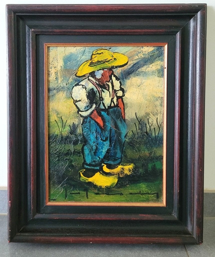 Stefan TESSELY, Rustend, Antiquités & Art, Portrait ou Personnes, Enlèvement ou Envoi, Peinture à l'huile, Panneau
