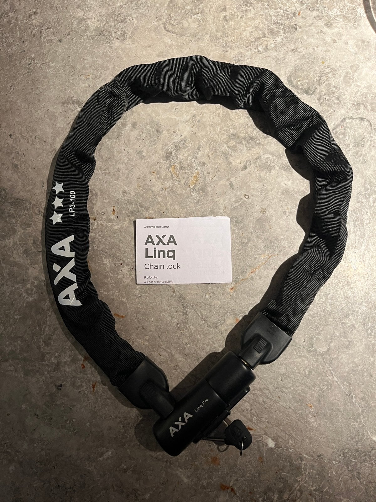 AXA LYNQ PRO 100 ART 3 KETTINGSLOT, Ophalen of Verzenden, Nieuw, Kettingslot