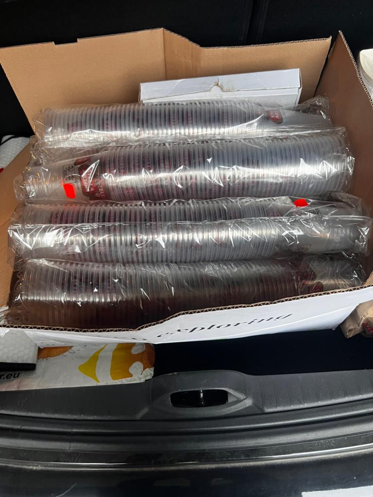 Ca. 600 plastic wegwerp bekers, Ophalen, Nieuw, Feestartikel