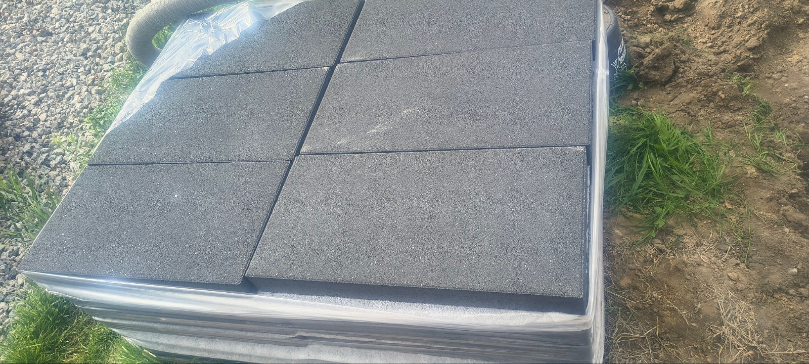 klinkers nieuw overschot Rockstone 60/30/6 dark, Neuf, Béton, Enlèvement, 5 à 10 m²