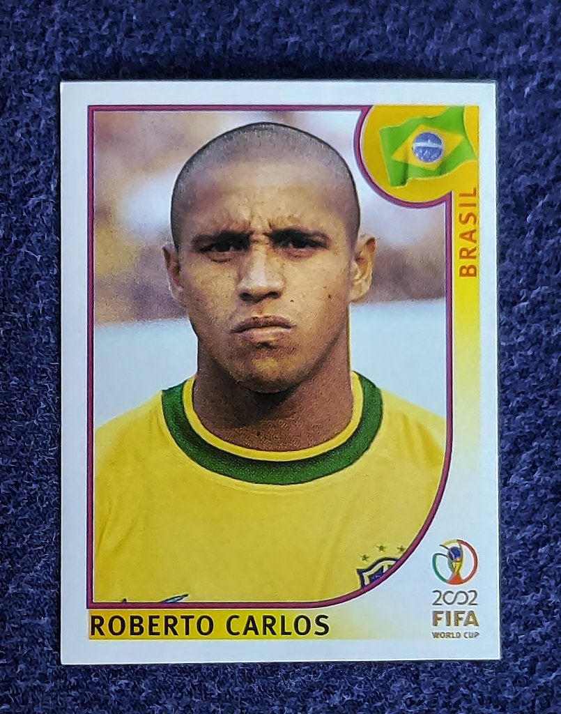 Panini sticker card voetbal ' WK 2002 - Roberto Carlos ', Verzamelen, Ophalen of Verzenden, Nieuw, Poster, Plaatje of Sticker