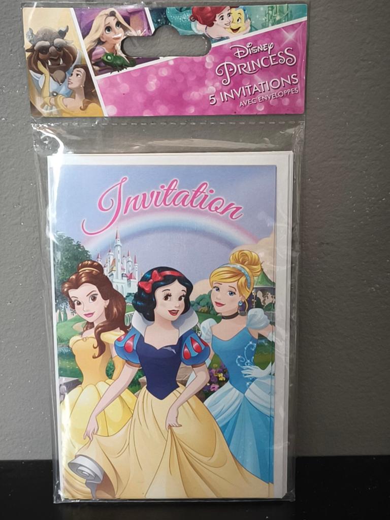 Carte d'invitation d'anniversaire avec enveloppes, Collections, Disney, Neuf, Papier, Carte ou Papeterie, Autres personnages, Enlèvement ou Envoi