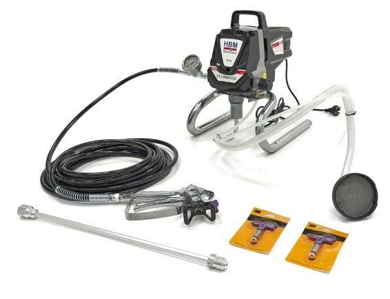 HBM Hogedruk Airless Verfspuitmachine 1010 Watt, Bricolage & Construction, Matériel de peinture, Enlèvement, Comme neuf, Pulvérisateur de peinture ou Pompe à peinture