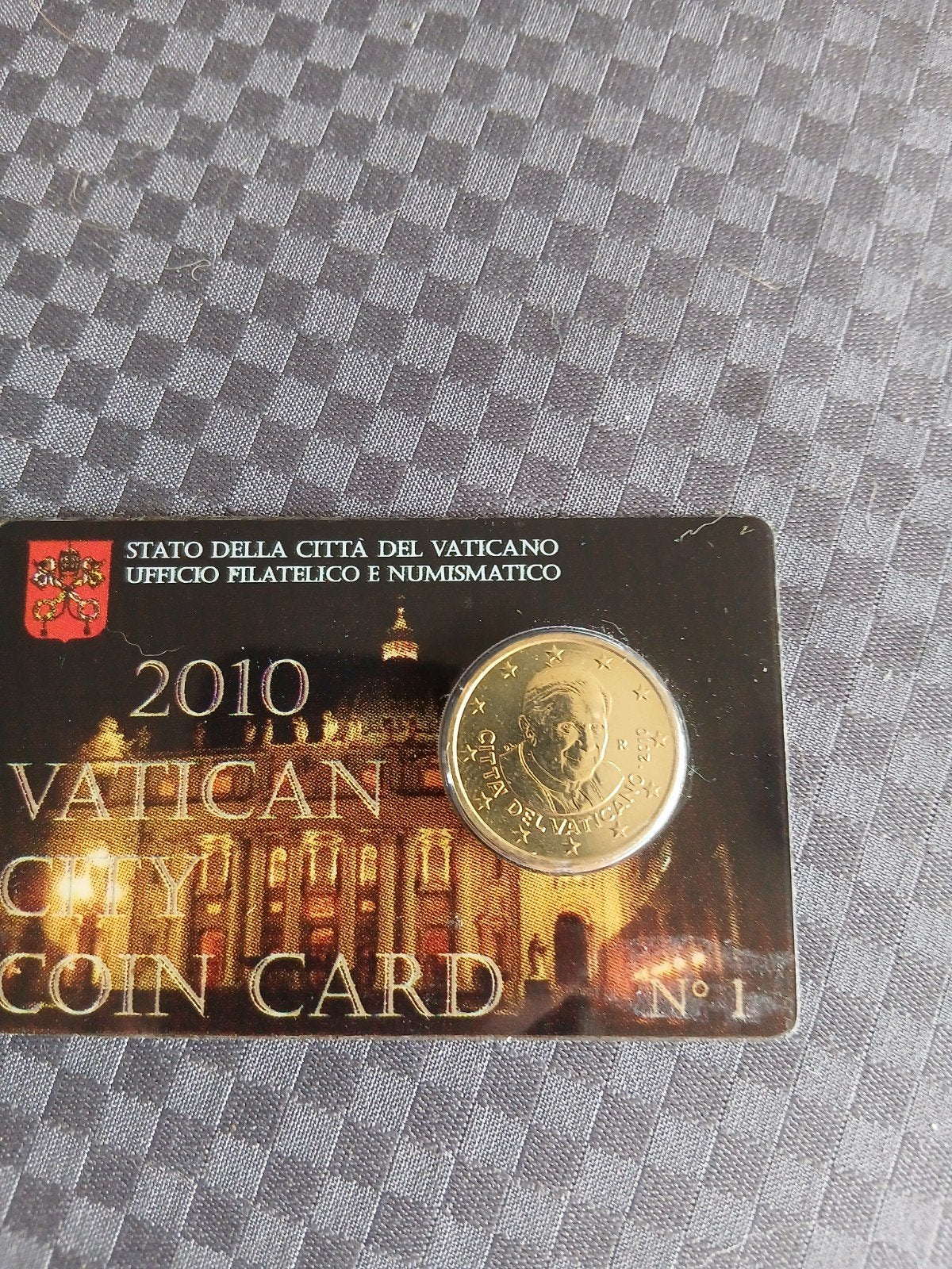coin card 50 cent 2010 Vaticaanstad, Ophalen of Verzenden