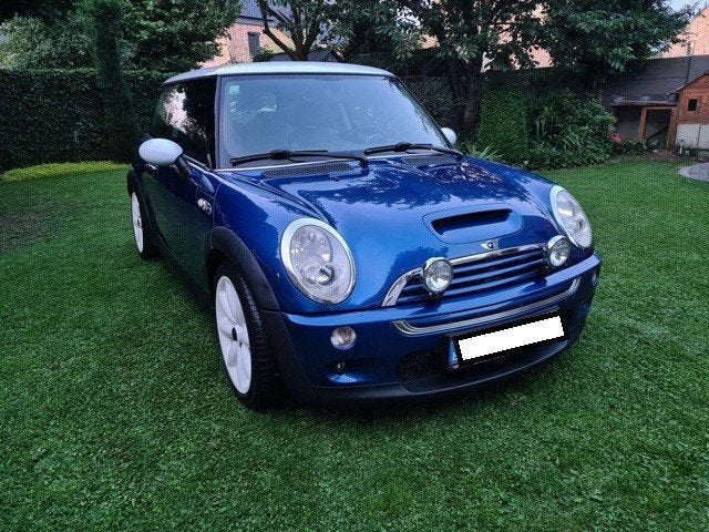 Mini Cooper S R53 met donor auto, Autos, Achat, Boîte manuelle, Bleu, 2 portes