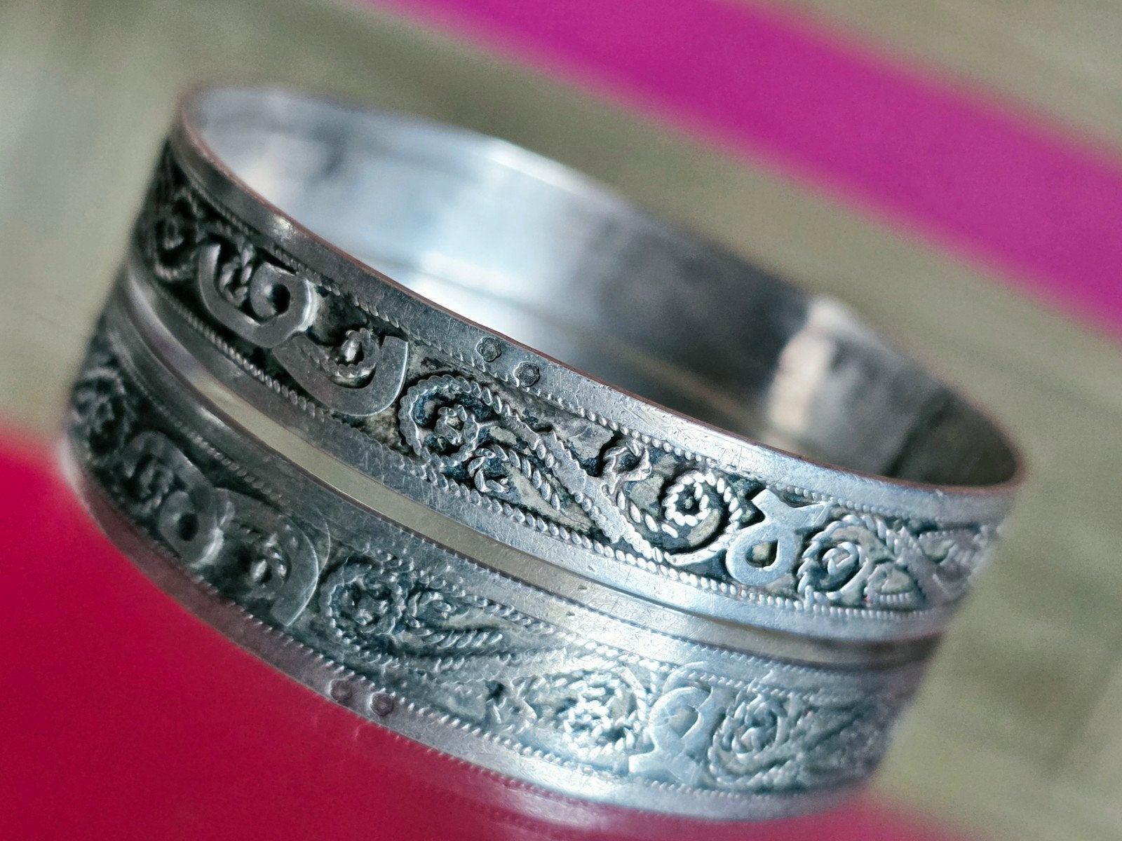 Antieke zilveren armband, Bijoux, Sacs & Beauté, Enlèvement ou Envoi, Argent, Argent