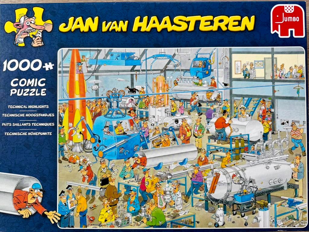 Legpuzzel Jan van Haasteren “Technische Hoogstandjes” 1000st, Enlèvement, Comme neuf, Puzzle
