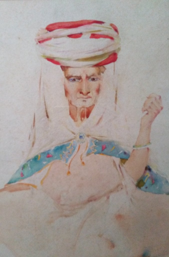 Aquarelle Orientaliste - Alphonse Birck (1859-1942), Antiquités & Art, Enlèvement ou Envoi, Sous verre, Aquarelle, Papier