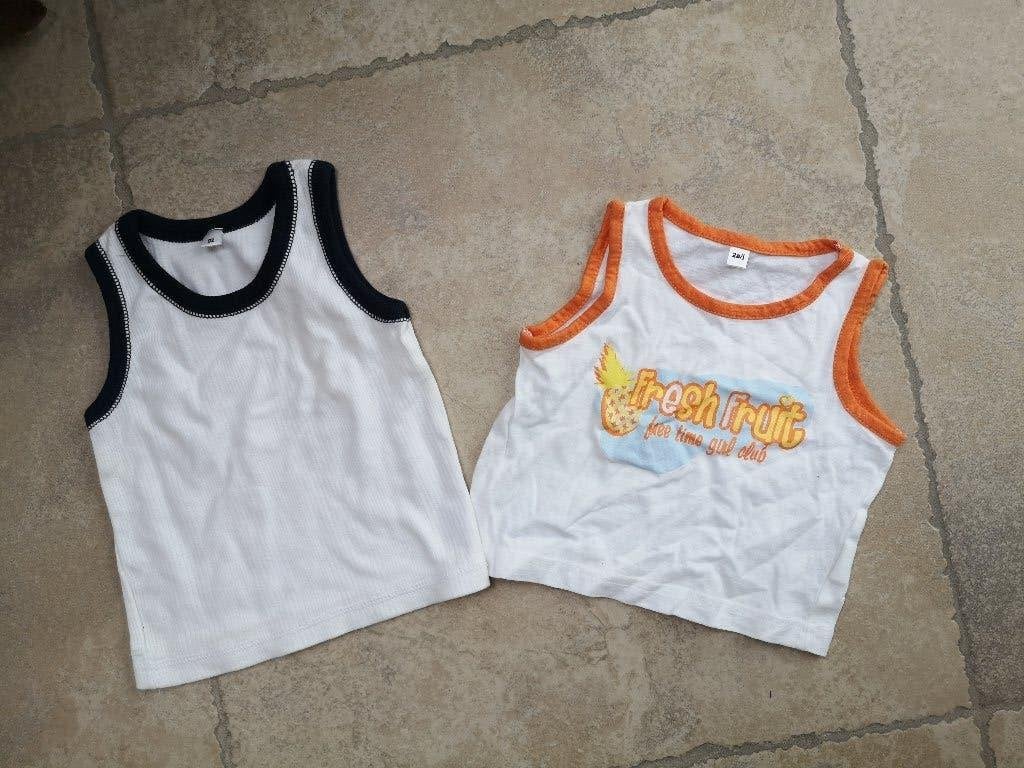 1 euro koopjes! 2 topjes mt 92, Enfants & Bébés, Vêtements enfant | Taille 92, Enlèvement ou Envoi, Chemise ou À manches longues