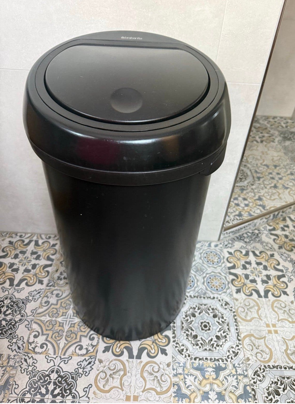 Brabantia Prullenbak 60L, 40 liter of meer, Ophalen, Gebruikt, Metaal