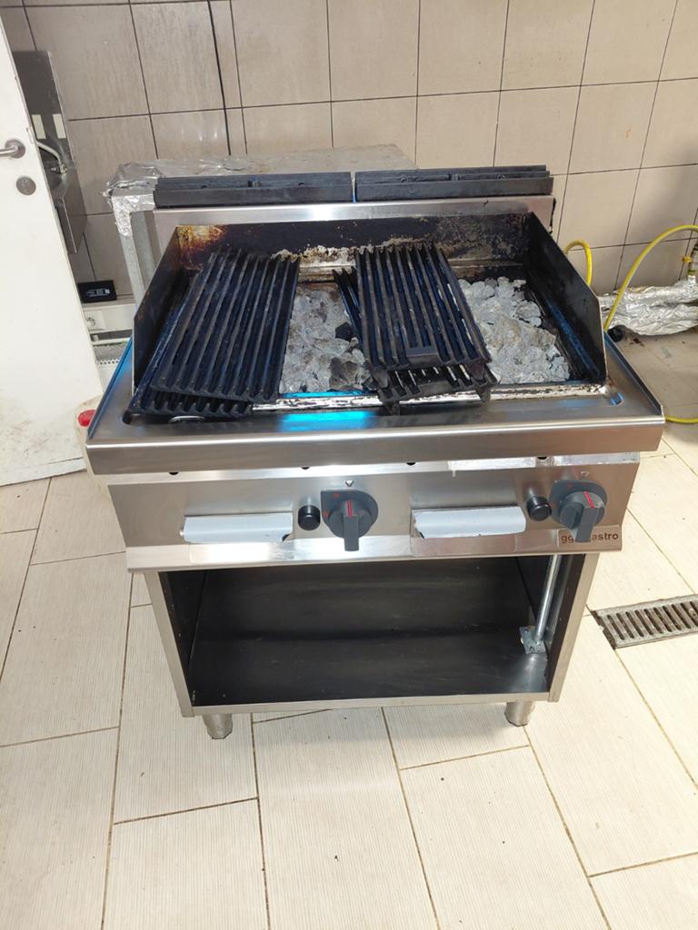 Grillade Horeca professioneel lavasteen op gas, Ophalen