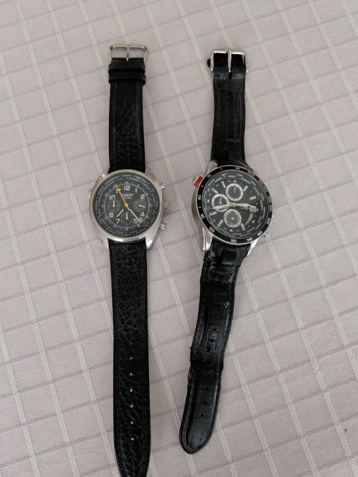 2x Originele Aviator horloge - €45/stuk, Bijoux, Sacs & Beauté, Montres | Hommes, Montre-bracelet, Autres marques, Enlèvement ou Envoi