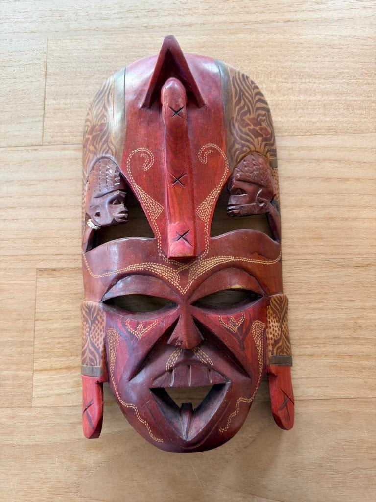 Afrikaans masker, Antiek en Kunst, Ophalen, Masker, 20 - 50 cm, Hout