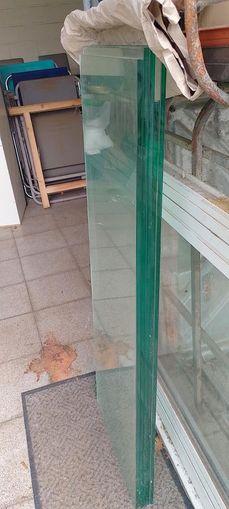 5 Glazen schappen 40cm.diep, Enlèvement