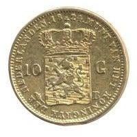 Nederland Gouden tientje 1824 Willem 1, Postzegels en Munten, Ophalen of Verzenden, Goud
