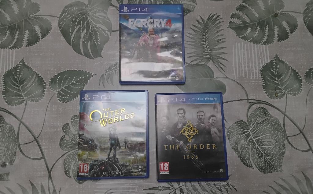 Farcry 4,Outerworlds,The Order 14,60€/stuk., Games en Spelcomputers, Gebruikt, Vanaf 18 jaar, Shooter, 1 speler