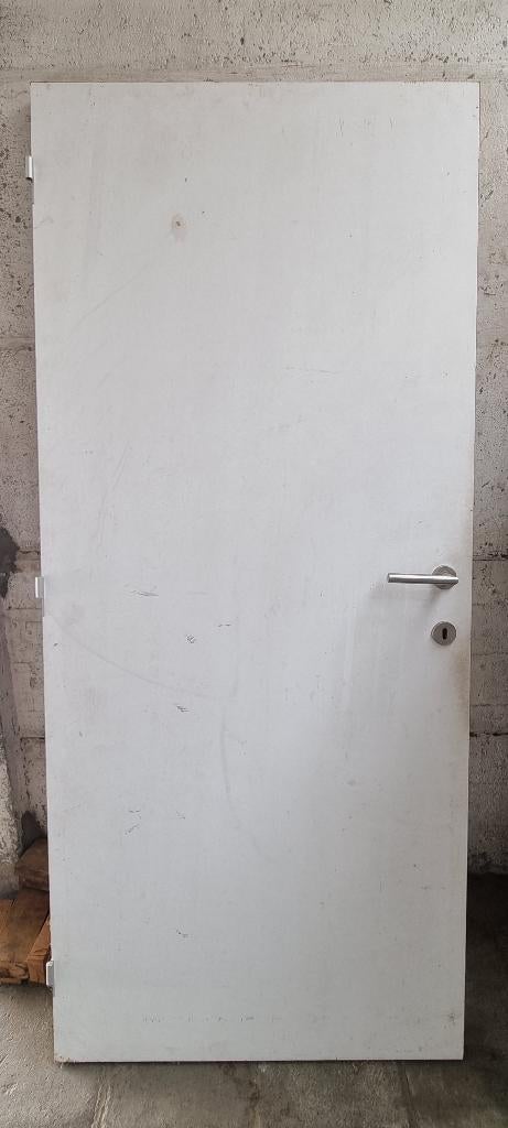 4 schilderdeuren met kruk en deurstijlen, Ophalen, 80 tot 100 cm, Binnendeur, Zo goed als nieuw