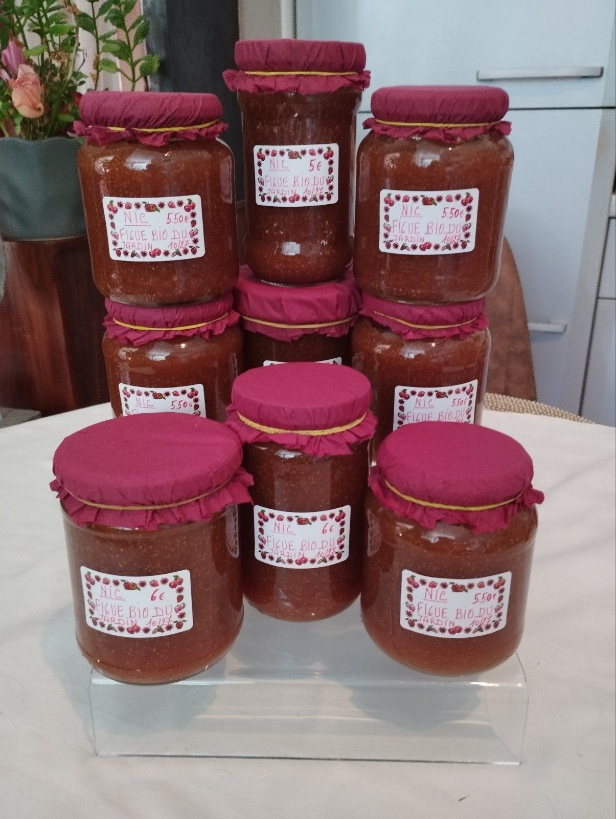 Confiture MAISON ARTISANALE à la FIGUE BIO DU JARDIN, Enlèvement