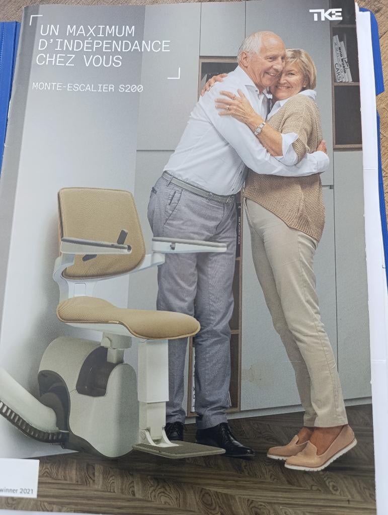 Monte-escaliers  TKE . Comme Neuf!  Prix à négocier.!, Diversen, Trapliften, Ophalen, Zo goed als nieuw, Met bocht
