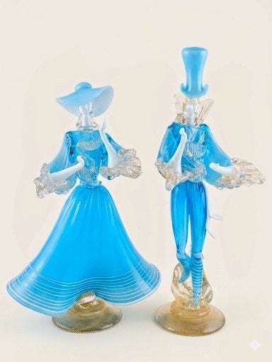 Vintage dansend koppel Murano glas, Ophalen