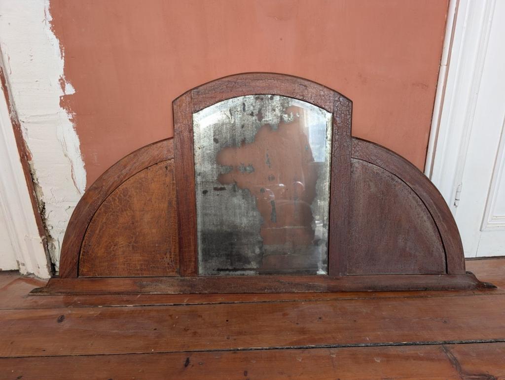 Miroir triptyque Art Déco ancien en bois - Années 30, Enlèvement, Autres formes, 100 à 150 cm, Moins de 100 cm