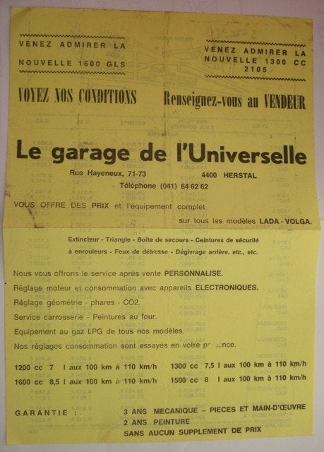 Lada Volga gamme liste de prix 1981 VAZ AutoVAZ GAZ Brochure, Envoi, Utilisé, Général