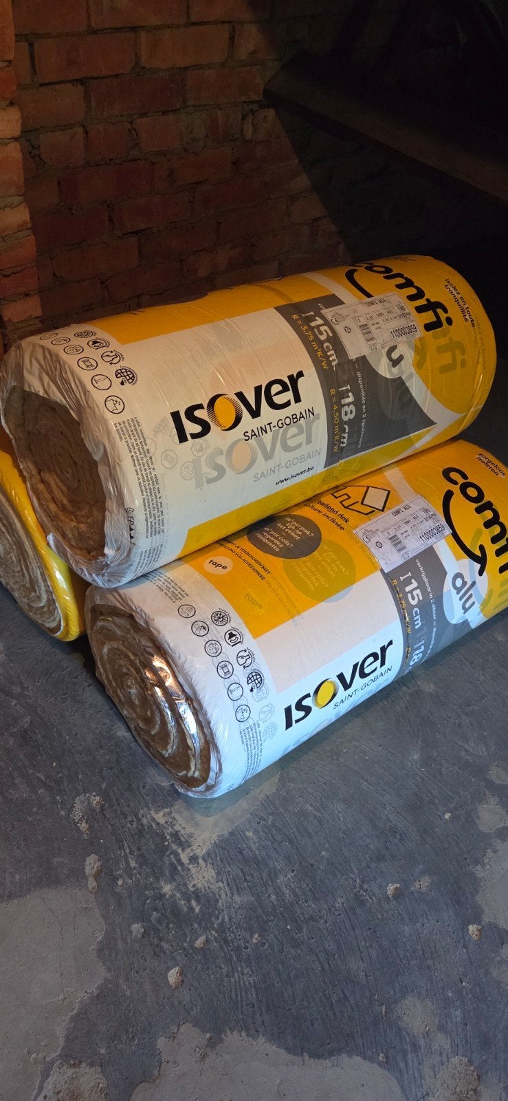 Isover Comfi Alu Glaswol isolatierollen isolatie, Ophalen, Glaswol