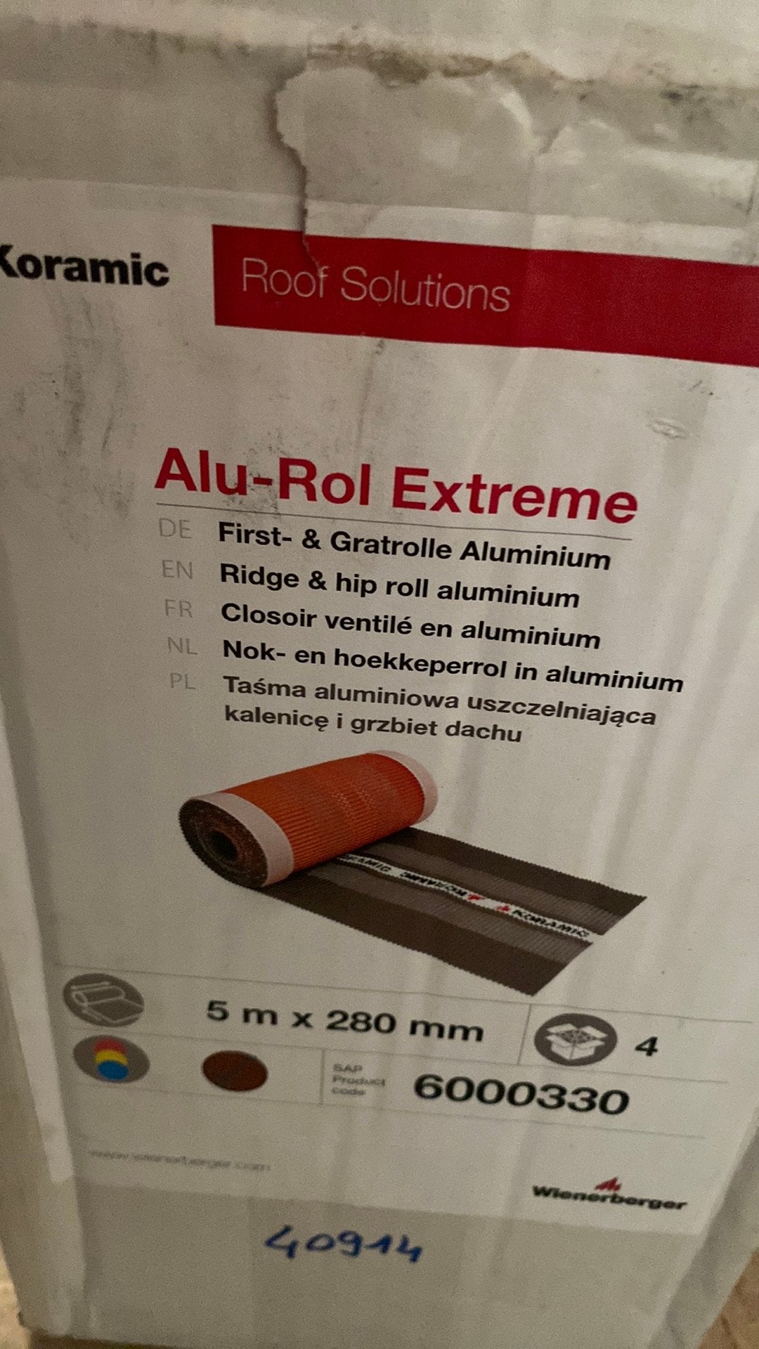 Nieuwe Wienerberger nok en hoekkeperrol 5mx 280mm, Ophalen, Nieuw