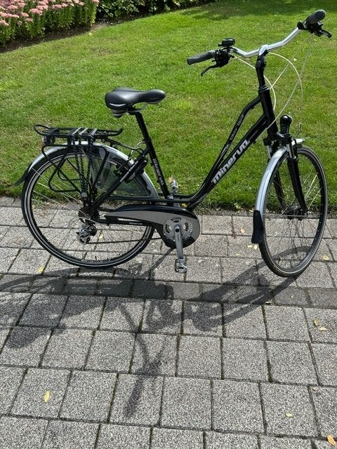 Minerva Damesfiets Silver Spirit zwart, Fietsen en Brommers, Velgrem, 47 tot 50 cm, Versnellingen, Zo goed als nieuw