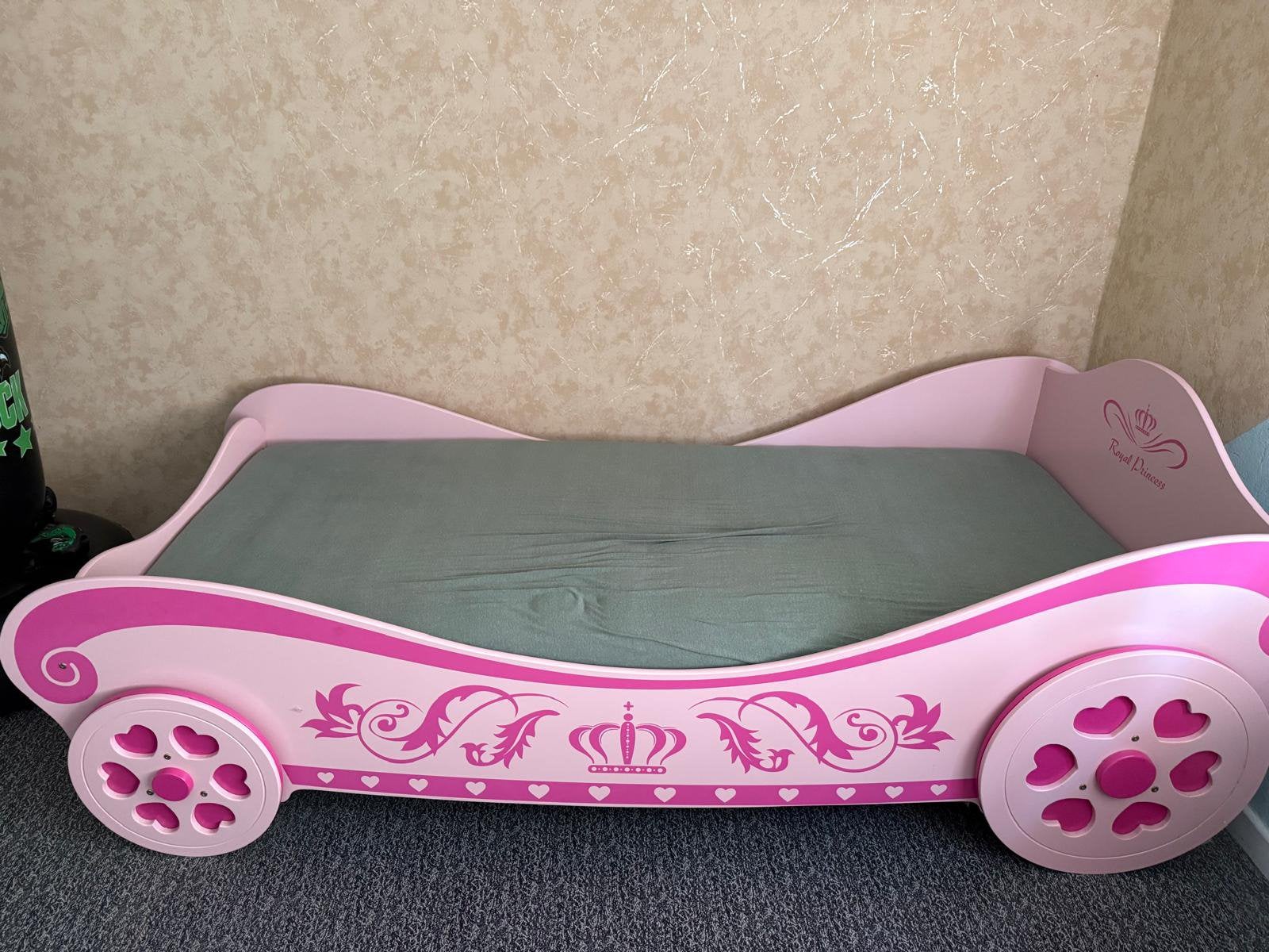 Prinsessenbed, Kinderen en Baby's, Kinderkamer | Bedden, Ophalen, 85 tot 100 cm, Gebruikt, Lattenbodem