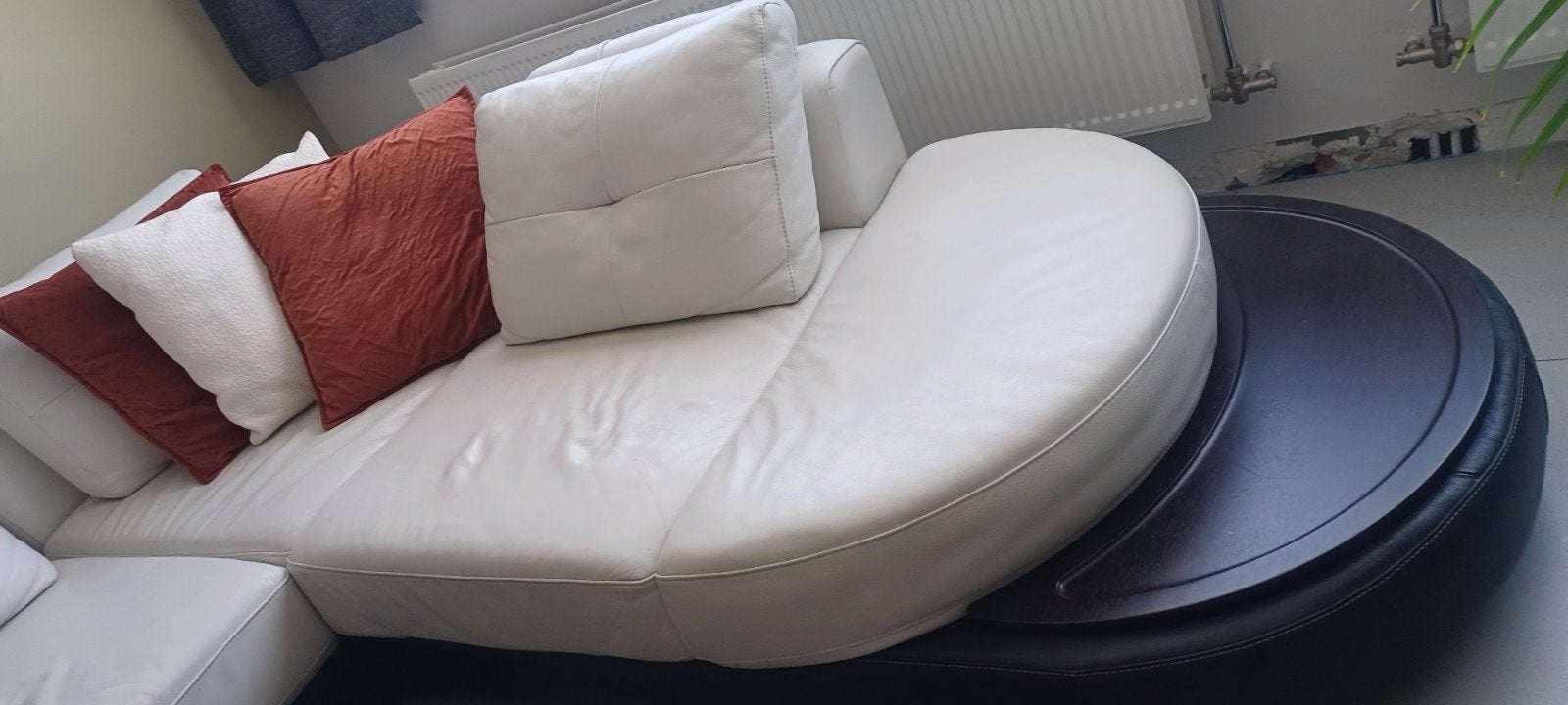 salon wit met hout ..gebruikt maar in goede staat, Huis en Inrichting, Ophalen, Gebruikt, Overige maten, Minder dan 150 cm