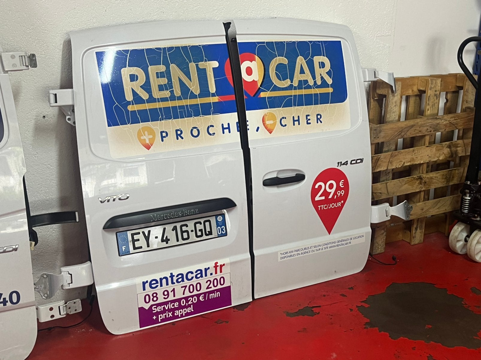 Porte arrière mercedes vito 447, Autos : Pièces & Accessoires, Enlèvement