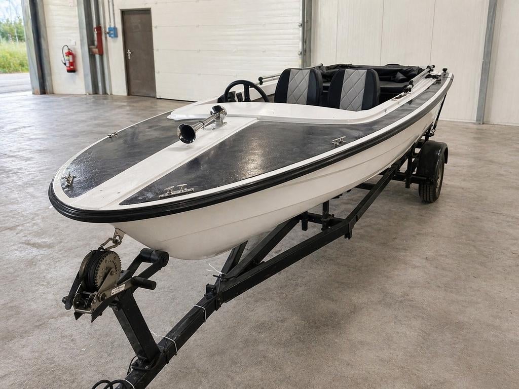 Sloep met yamaha 9.9pk buitenboordmotor, Watersport en Boten, Speedboten, Ophalen, Gebruikt, Minder dan 70 pk, Buitenboordmotor