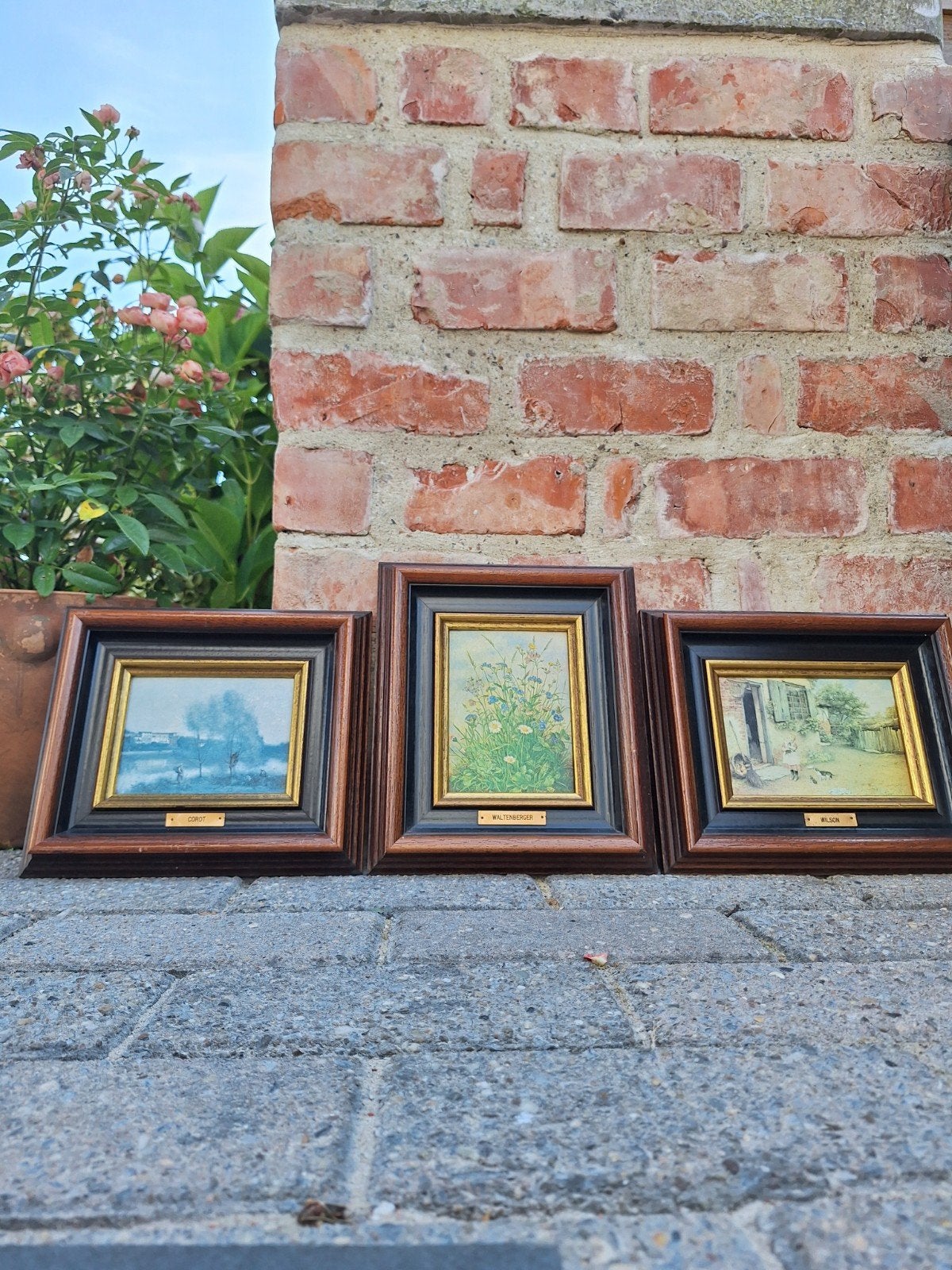 3 kleine schilderijtjes olie op doek, Antiek en Kunst, Kunst | Schilderijen | Klassiek, Ophalen, Doek