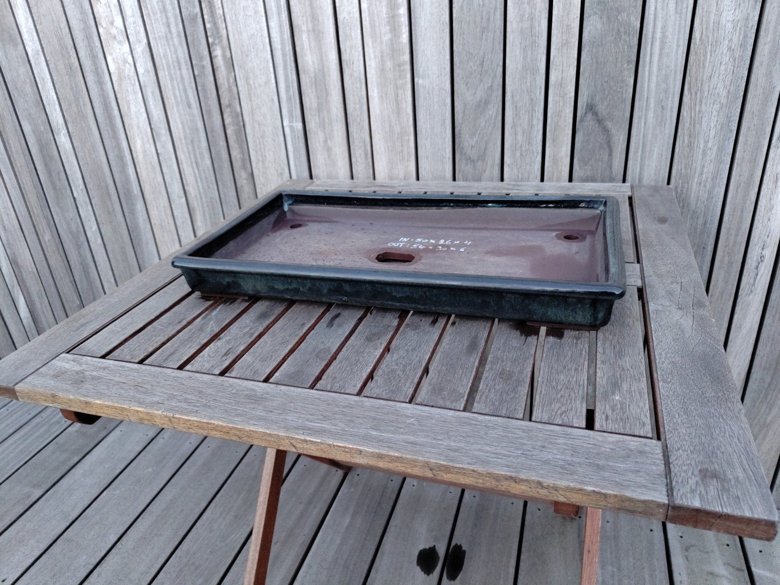 Bonsai schaal rechthoekig geglazuurd, Tuin en Terras, Ophalen, Gebruikt