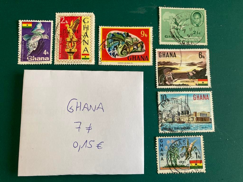 Lot postzegels Ghana, Ophalen of Verzenden, Gestempeld