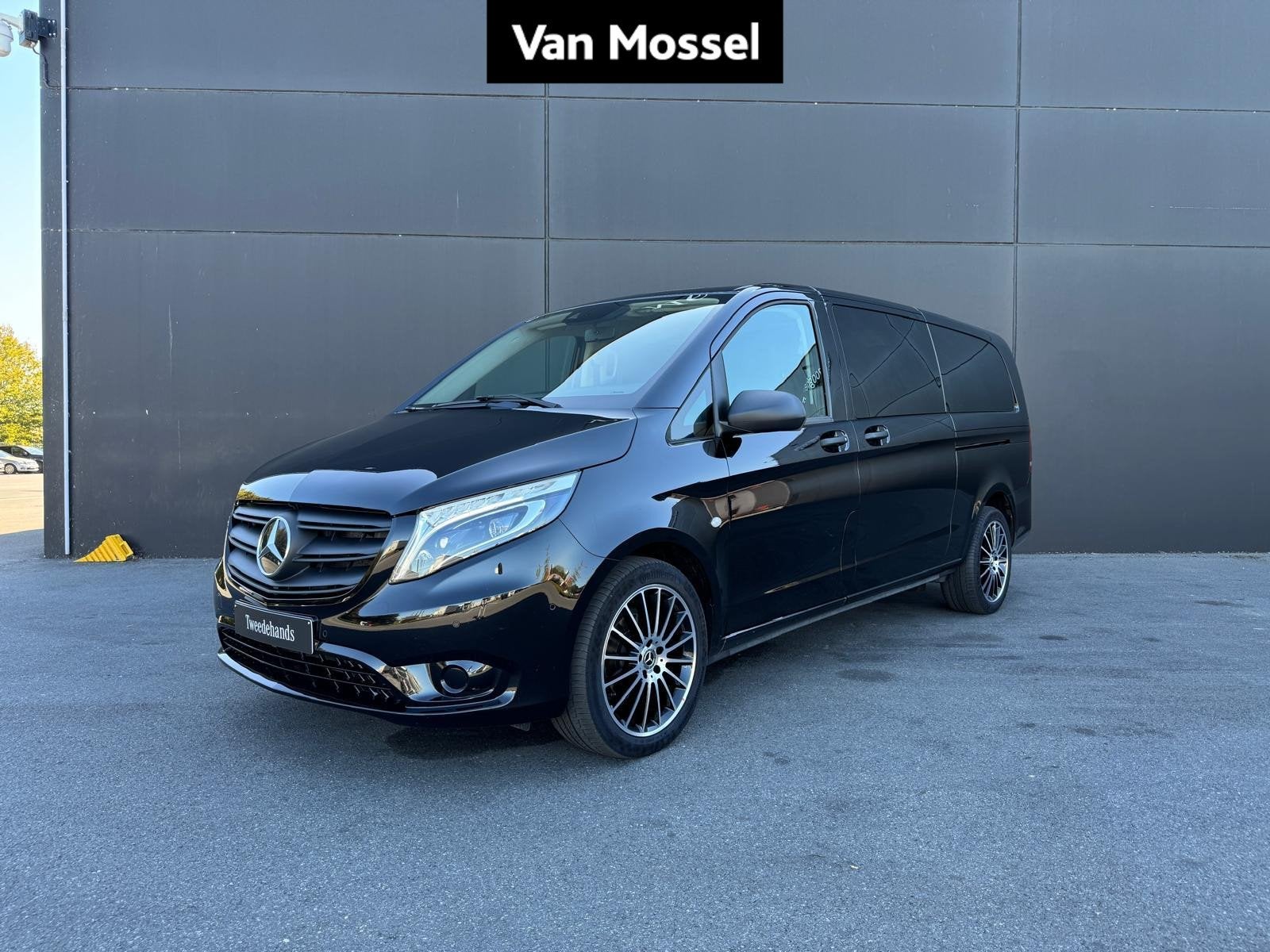 Mercedes-Benz Vito Tourer 116 CDI L3 + DUBBEL CABINE + 5-ZIT, Auto's, Automaat, Dealer onderhouden, Gebruikt, Zwart