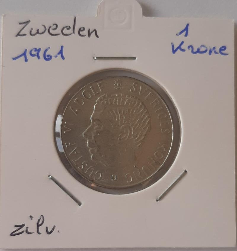 Suède 1 couronne 1961 argent, Enlèvement ou Envoi, Argent