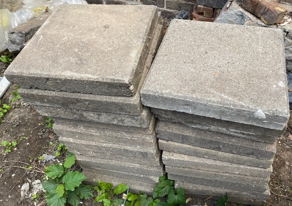 20 Betontegels 30x30cm, Ophalen, Gebruikt, Klinkers, Minder dan 5 m²